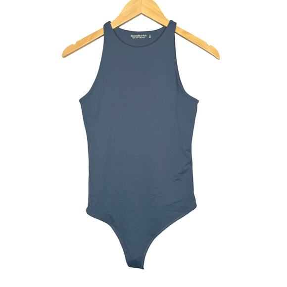 Abercrombie & Fitch Tops - Abercrombie & Fitch a&f blue Sleeveless Tank Soft af Collection Bodysuit Size S